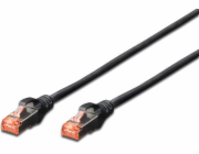 Digitus Patch Cable, S-FTP, CAT 6, AWG 27/7, LSOH, Měď, černý 3m