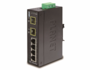 Planet ISW-621TF, 4x 10/100Base-TX+ 2x 100FX SFP, DIN, IP30, -40 až 75 st.C