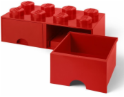 Room Copenhagen LEGO Brick Drawer 8 červená, úložný box