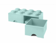 Room Copenhagen LEGO Brick Drawer 8 aqua blue, úložný box
