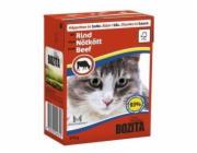 BOZITA Hovězí v omáčce - mokré krmivo pro kočky - 370g