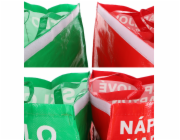 SIXTOL Taška na tříděný odpad SORT EASY PLASTIC, 30x30x40cm, 36l SIXTOL