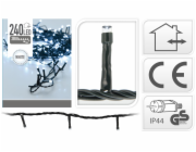 HOMESTYLING Vánoční světelný řetěz studená bílá 240 LED / 18 m KO-AX8400040