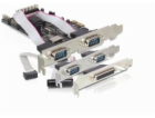 Delock PCI Express card 4 x serial, 1x parallel - Paralel...