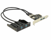 Delock 3.5" přední panel s 2x USB 3.0 porty + PCI Express 2x USB 3.0