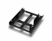 AXAGON RHD-225, kovový rámeček pro 2x 2.5" HDD/SSD do 3.5" pozice, montáž ventilátoru