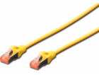 Digitus Patch Cable, S-FTP, CAT 6, AWG 27/7, LSOH, Měď, ž...