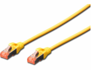 Digitus Patch Cable, S-FTP, CAT 6, AWG 27/7, LSOH, Měď, žlutý 10m