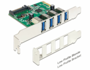 Delock PCI Express Card > 4 x USB 3.0 - USB adaptér - PCIe 2.0 - USB 3.0 x 4