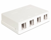 Delock Keystone Surface Mounted Box - Kryt zásuvné jednotky - bílá - 4 porty