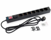 19 ,7xDE zásuvka,vypínač,bleskojistka,3x1.5mm 2m