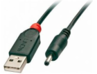 Lindy USB-A – DC 2,50/0,7 mm 1,5 m černý kabel (70265)