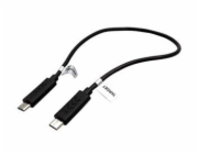 Kabel USB 2.0 kabel, microUSB B(M) - microUSB B(M), 0,3m, OTG, černý