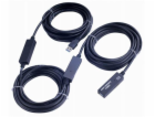PremiumCord USB 3.0 repeater a prodlužovací kabel A/M-A/F...