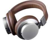 Modecom MC-1500HF sluchátka s mikrofonem, 1,3m kabel, 3,5mm jack, kov, stříbrná/hnědá