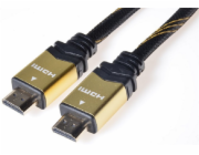PREMIUMCORD Gold HDMI High Speed + Ethernet kabel (v1.4), opletený, zlacené konektory, 10m