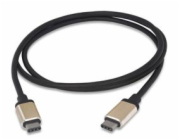 PremiumCord Kabel USB 3.2 konektor C/male - USB 3.2 C/male, 1m, hliníkové konektory