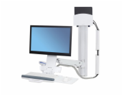 Ergotron StyleView Sit-Stand Combo System - Montážní sada (zásuvka pro klávesnici, nástěnný držák CPU, nastavitelné rameno monitoru) - pro LCD displej / PC vybavení - malý držák CPU - hliník, vysoce k
