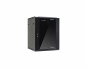 NETRACK 019-150-66-022 wall/hanging cabinet 19 15U/600 mm glass door black remov. side pan.