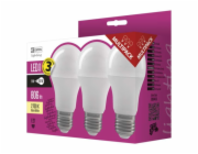 Emos LED žárovka Classic A60, 9W/60W E27, WW teplá bílá, 806 lm, Classic, F, 3 PACK