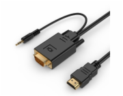 GEMBIRD A-HDMI-VGA-03-10 HDMI to VGA and audio adapter cable single port 3m black