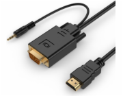 GEMBIRD A-HDMI-VGA-03-10 HDMI to VGA and audio adapter cable single port 3m black