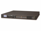 Planet FGSW-1822VHP PoE switch, 16x100,2x1000-TP/SFP, LCD...