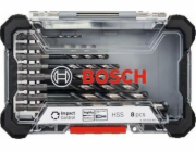 Sada spirálových vrtáků Bosch Impact Control HSS, 8 kusů
