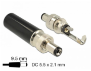 Delock Konektor DC 5,5 x 2,1 mm s délkou 9,5 mm samec
