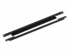 19" průchozí panel 1U rozdělený horizont. 350x21mm šedý