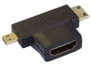 PremiumCord Adaptér HDMI na mini HDMI typ C a micro HDMI typ D