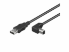 PREMIUMCORD Kabel USB 2.0 A-B propojovací 0.5m - zahnutý ...
