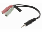 NEDIS redukce pro headsety/ zástrčka 3,5mm jack - 2x zásu...