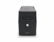 DIGITUS Professional Line-interaktivní UPS, 600VA / 360W 12V / 7Ah x1, 2x CEE 7/7, AVR, RJ-11, LED displej