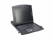 Digitus modularizovaná TFT konzole 43,2 cm (17 "), s 8 portem KVM, americká klávesnice, RAL 9005 černá barva