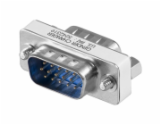 Akyga adaptér D-SUB (15-pin)-M /D-SUB (15-pin)-M/stríbrná