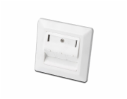 DIGITUS Zásuvka modulární 3 port, neosadená pod omietku, German 80x80, centr.plate 50x50 uhlovy