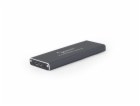 GEMBIRD externí box pro M.2 disky, USB 3.0, hliník, černá