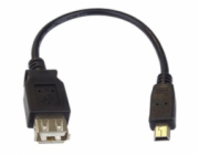 PREMIUMCORD USB redukce kabel USB A/female - Mini 5pin USB/male 20cm OTG
