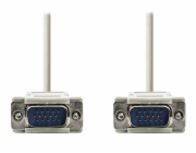 NEDIS kabel VGA (D-SUB)/ zástrčka VGA - zástrčka VGA/ slonovinová/ 2m