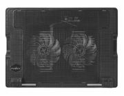 Chladicí podložka Nedis NBCR200BK Chladicí podložka, pod notebook, do 18", ventilátor 140mm, 2x USB, plast/ kov, černá NBCR200BK NEDIS stojan na notebook/ univerzální/ pro notebooky do 18"/ 2x ventilá