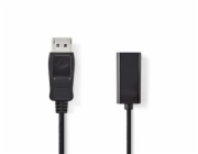 Nedis CCGB37150BK02 - DisplayPort – HDMI Kabel | DisplayPort Zástrčka - HDMI Zásuvka | 0,2 m | Černá barva