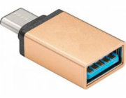 PREMIUMCORD Adaptér USB 3.1 C/male - USB 3.0 A/female, zlatý, OTG