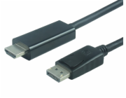 PremiumCord DisplayPort 1.2 na HDMI 2.0 kabel pro rozlišení 4Kx2K@60Hz, 3m