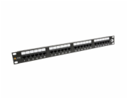 19" patch panel Solarix 24 x RJ45 CAT6 UTP 350 MHz černý 1U SX24-6-UTP-BK