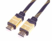 PremiumCord HDMI 2.0 High Speed + Ethernet kabel HQ, zlacené konektory, 1,5m