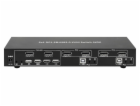 Techly IDATA DP-KVM2 konzolový (KVM) přepínač Černá
