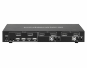 Techly IDATA DP-KVM2 konzolový (KVM) přepínač Černá