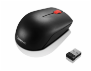 LENOVO myš bezdrátová Essential Compact Wireless Mouse - 1000 DPI, Optical, USB, 3 tlačítka, černá