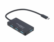 Akyga hub USB type C/USB 3.1 4-portABS/20 cm